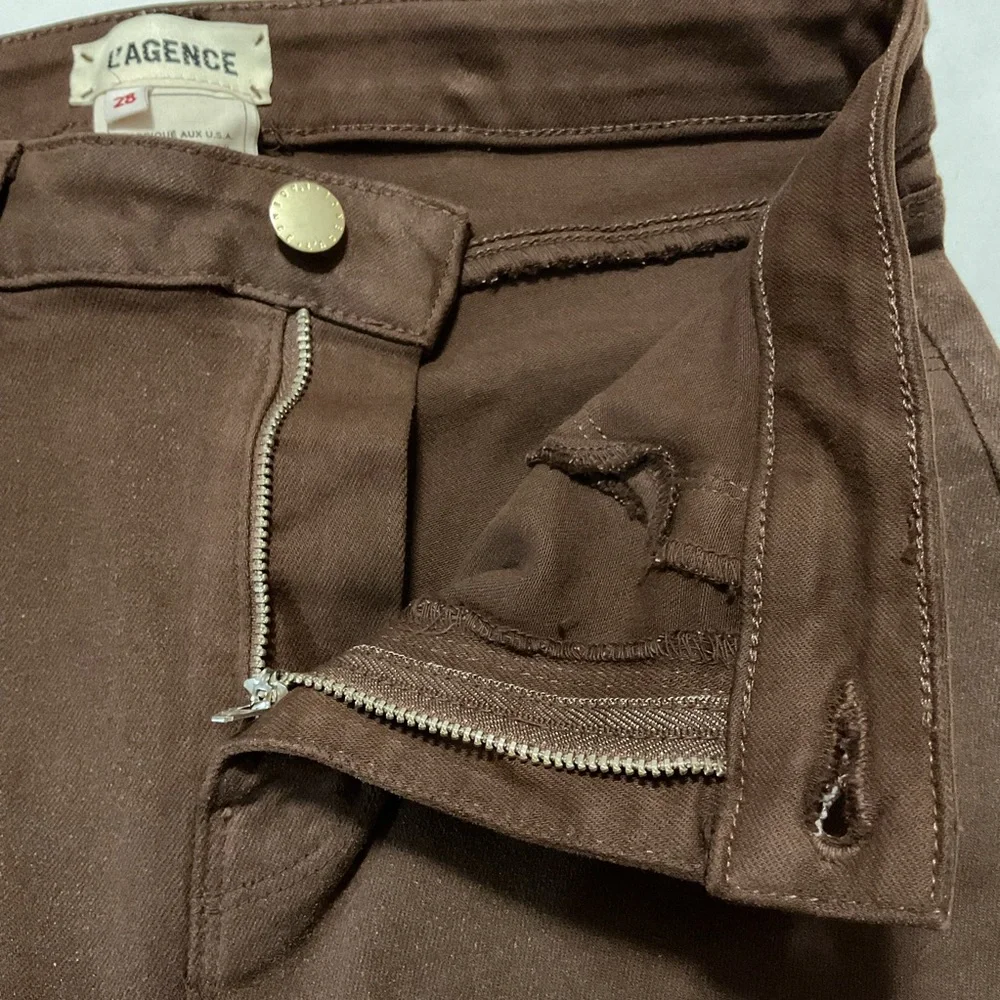 L’ Agence Margot Skinny Jeans Brown High Rise - Picture 9 of 12